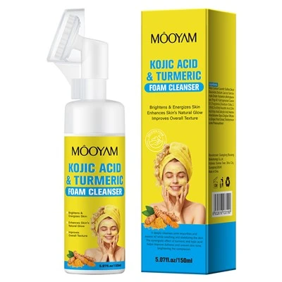 Nettoyant pour le visage en mousse à l'acide kojique et au curcuma
