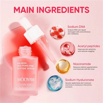 Sérum peptidique rose MOOYAM Salmon DNA PDRN